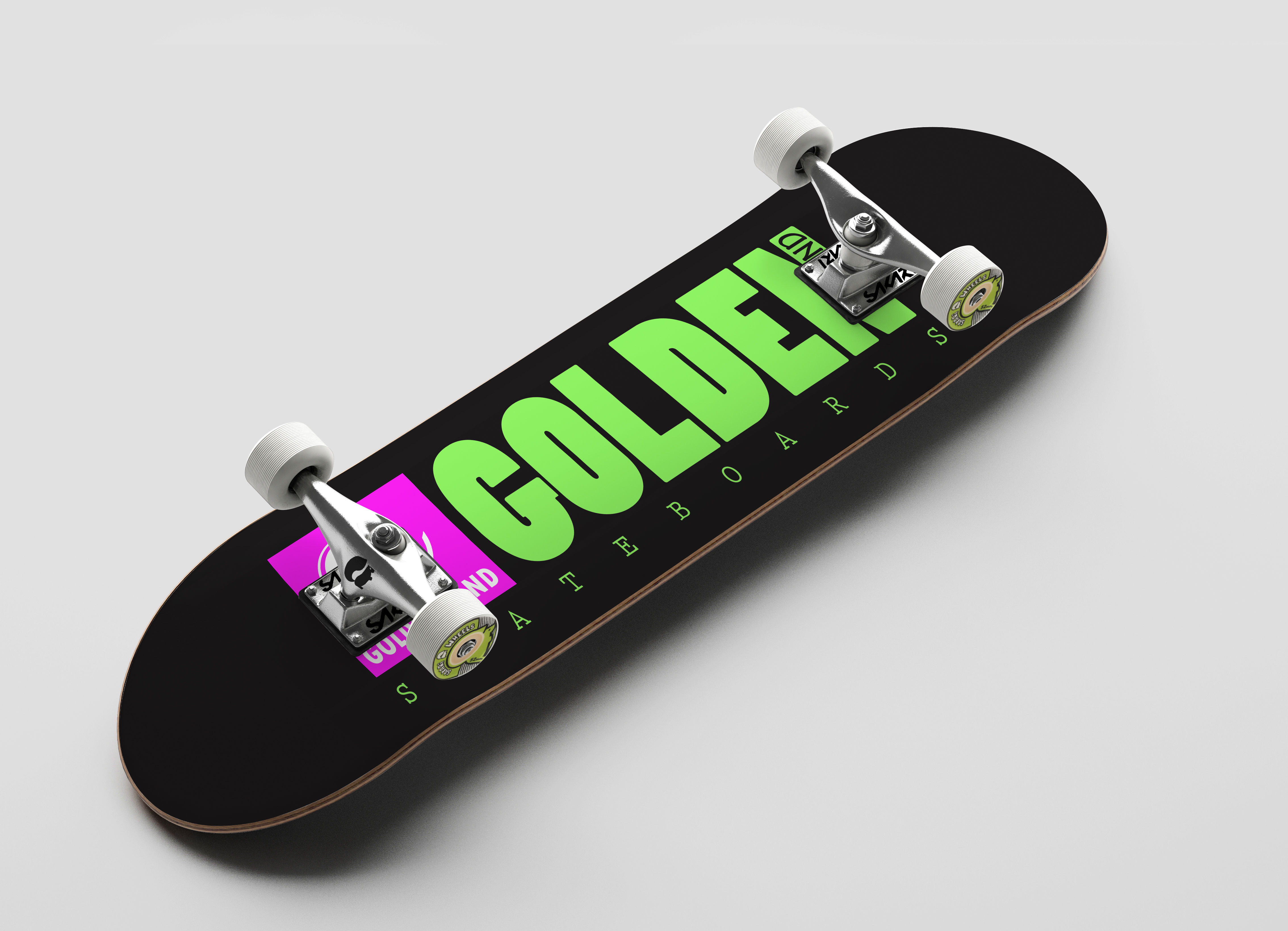 Golden Sand Icon black pink skate complete
