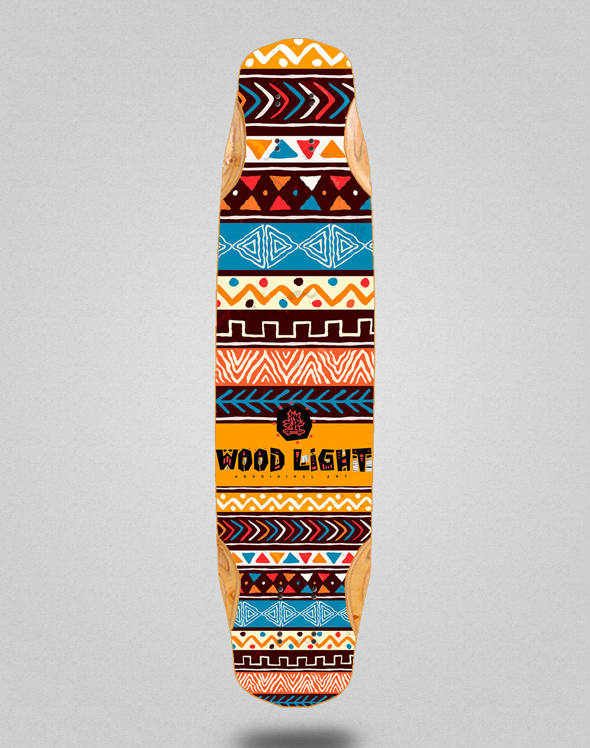 Wood light Aborigal Inca longboard deck 38x8.45