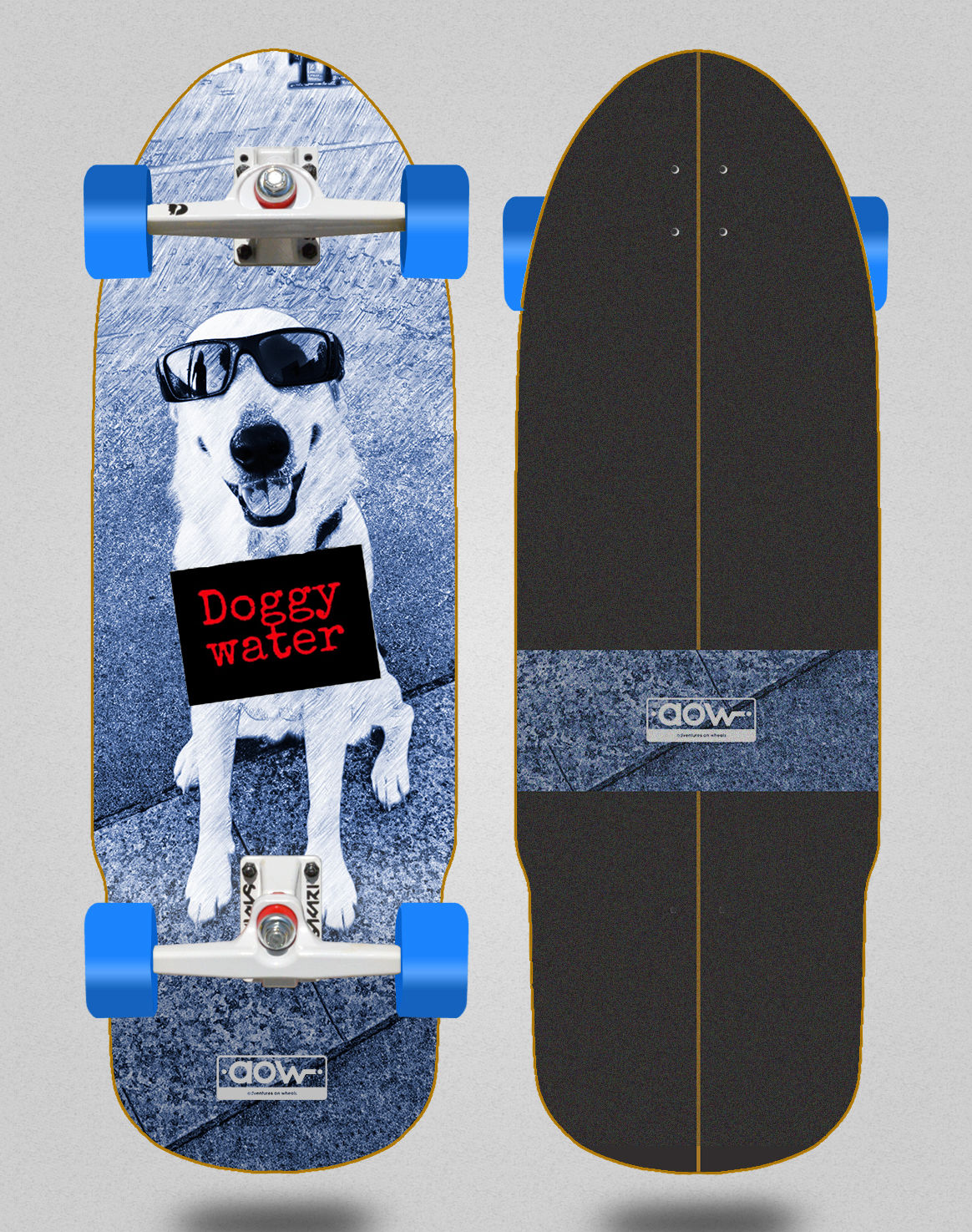 Aow surfskate SGI trucks Doggy water 32 bullet