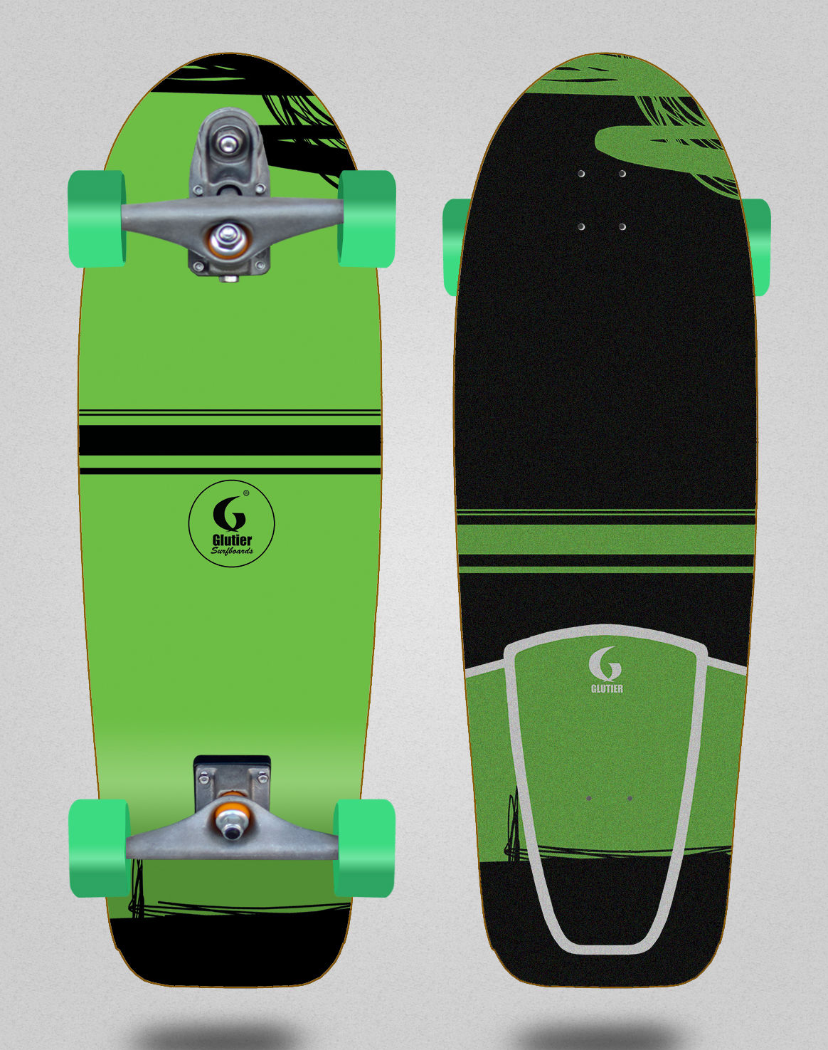 Glutier surfskate : Grass 30.5 T12 trucks