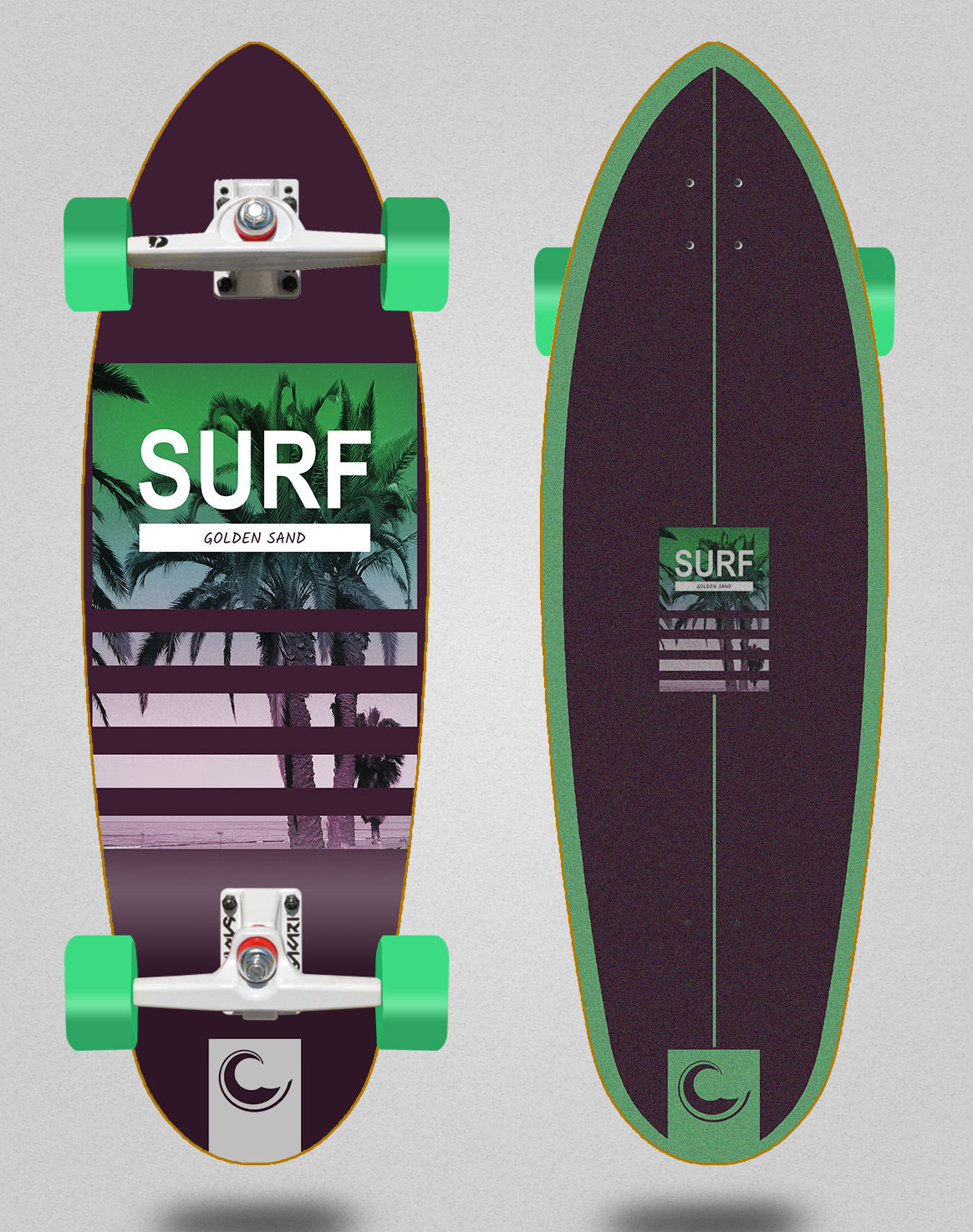 Golden Sand surfskate SGI - Surf Spot purple 32.5