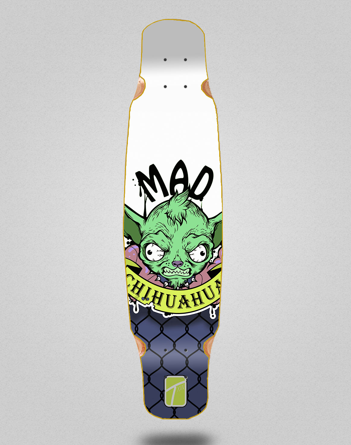 Txin Mad Chiguagua blue longboard deck dance mix bamboo 46x9