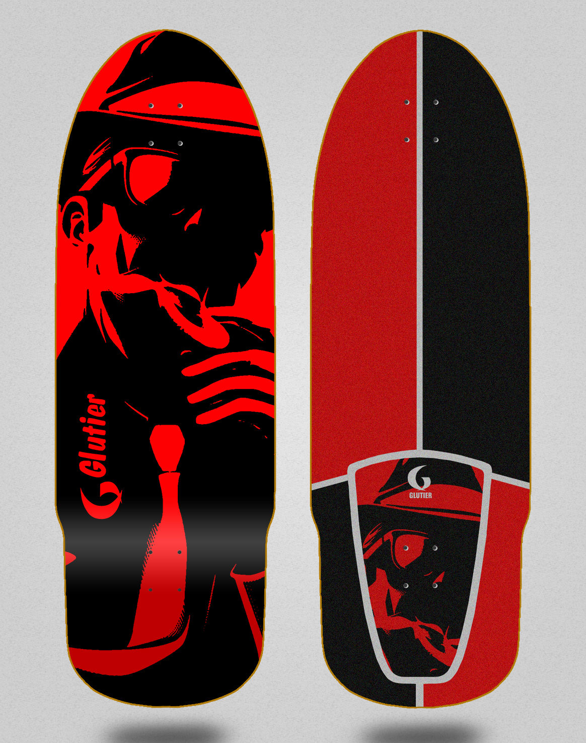 Glutier deck - Mafia red 32