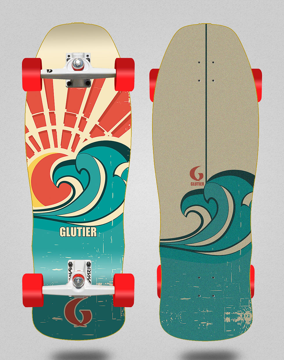 Thumbnail: Glutier surfskate SGI trucks - Boro Well 9.625x29.75