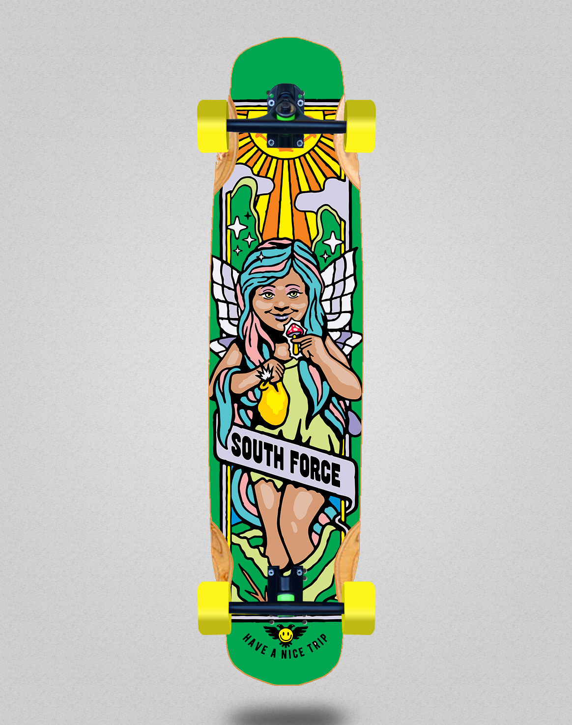 South force Hada Trip green longboard complete 38x8.45