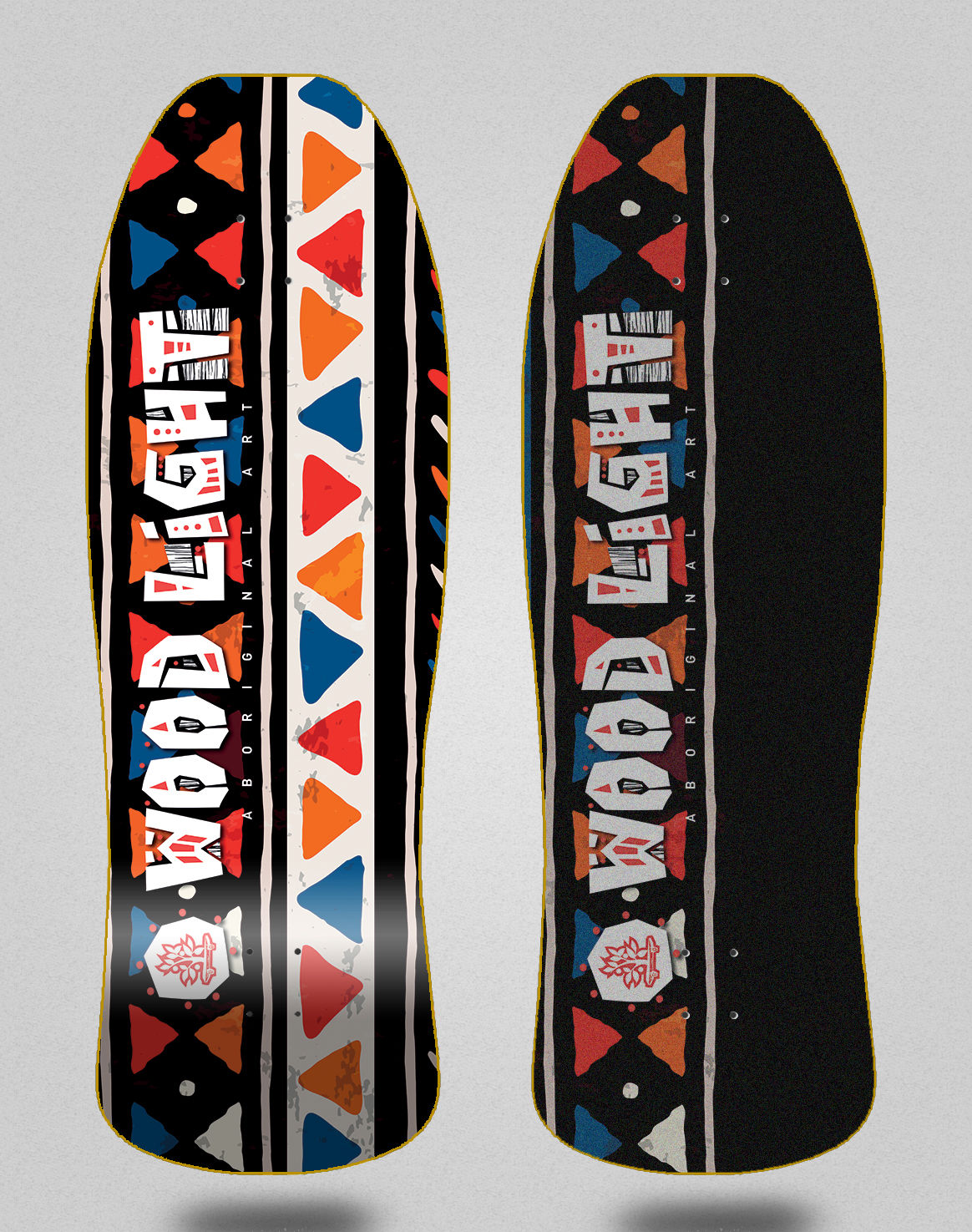 Wood light surfskate deck Serape line Nuke 9,375x31,5 Old.s