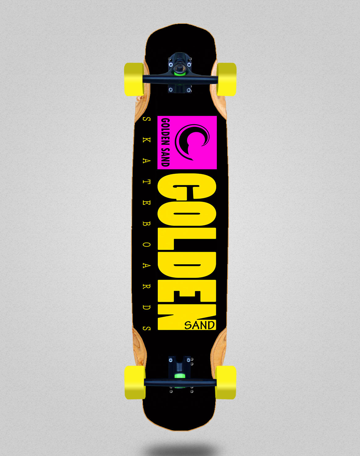Golden Sand Icon pink yellow longboard complete 38x8.45