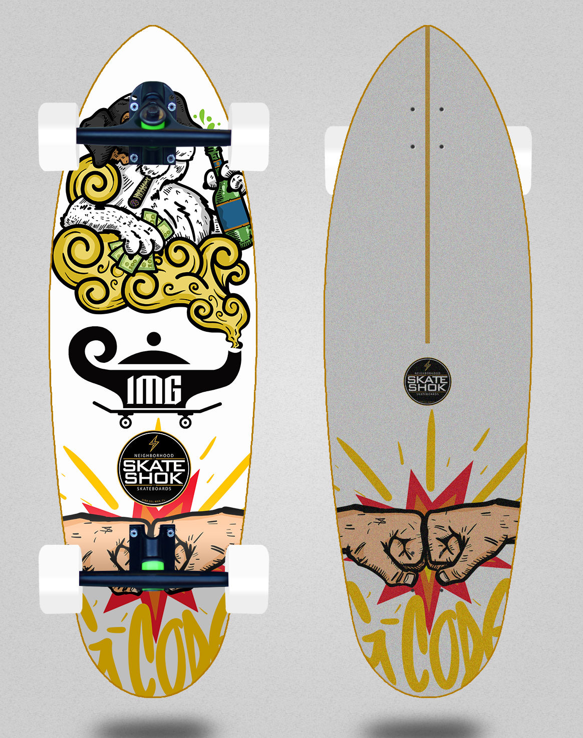 Skate Shok cruiser G-Code white 32.5