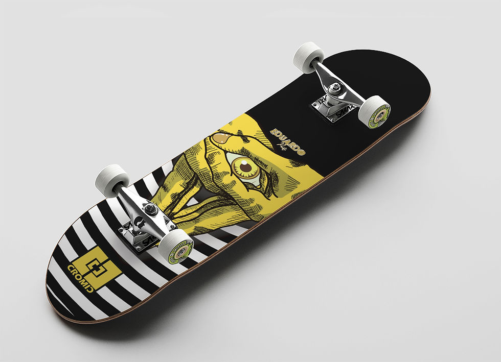 Thumbnail: Cromic Eduardo Prieto Vision yellow skate complete