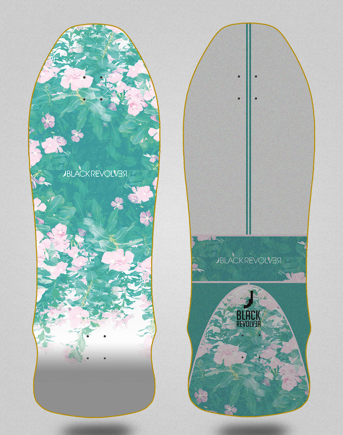 Black Revolver surfskate deck Beautiful Death Deadly garden 9.75x30 Giga