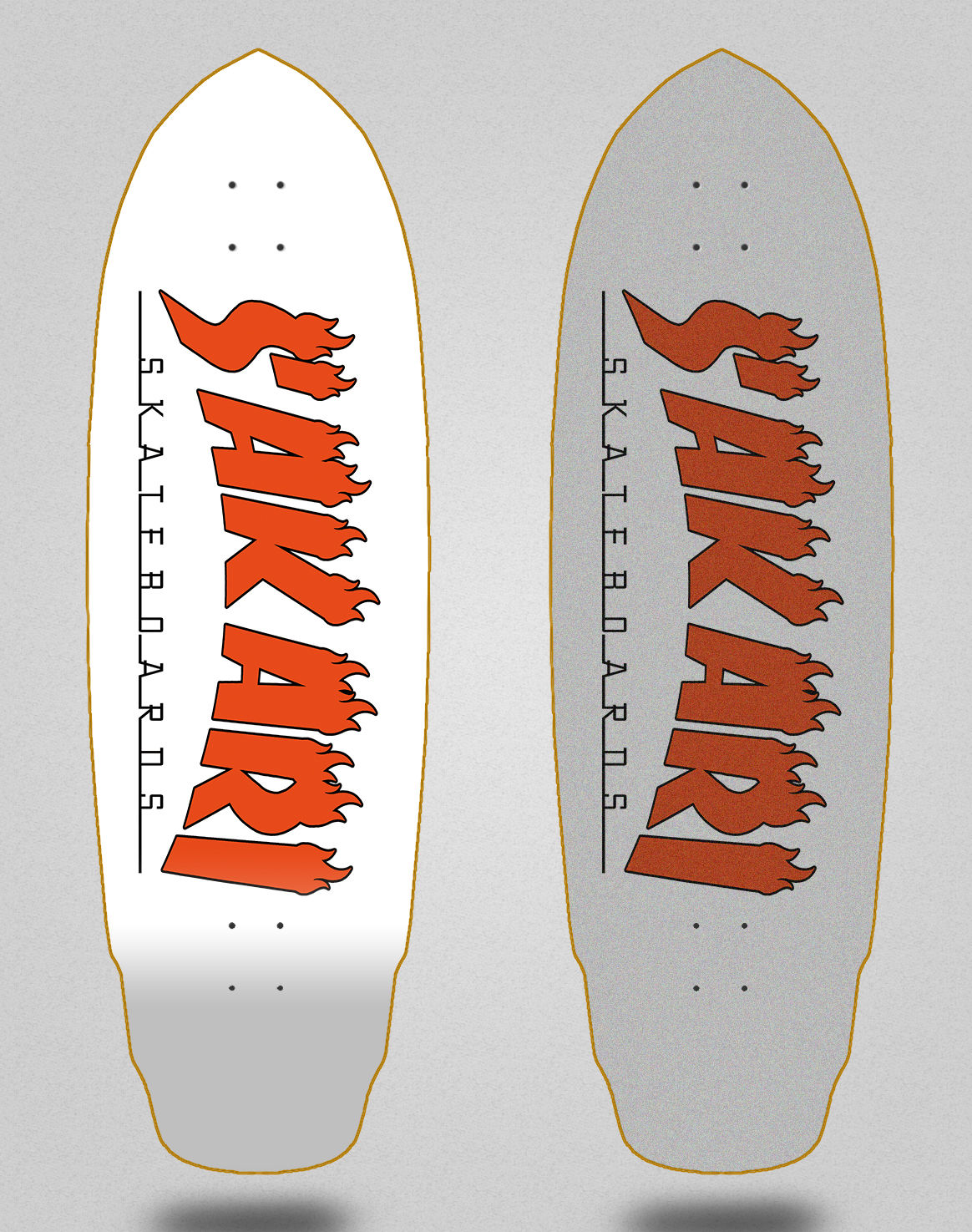 Sakari deck - Flames white red 32 special