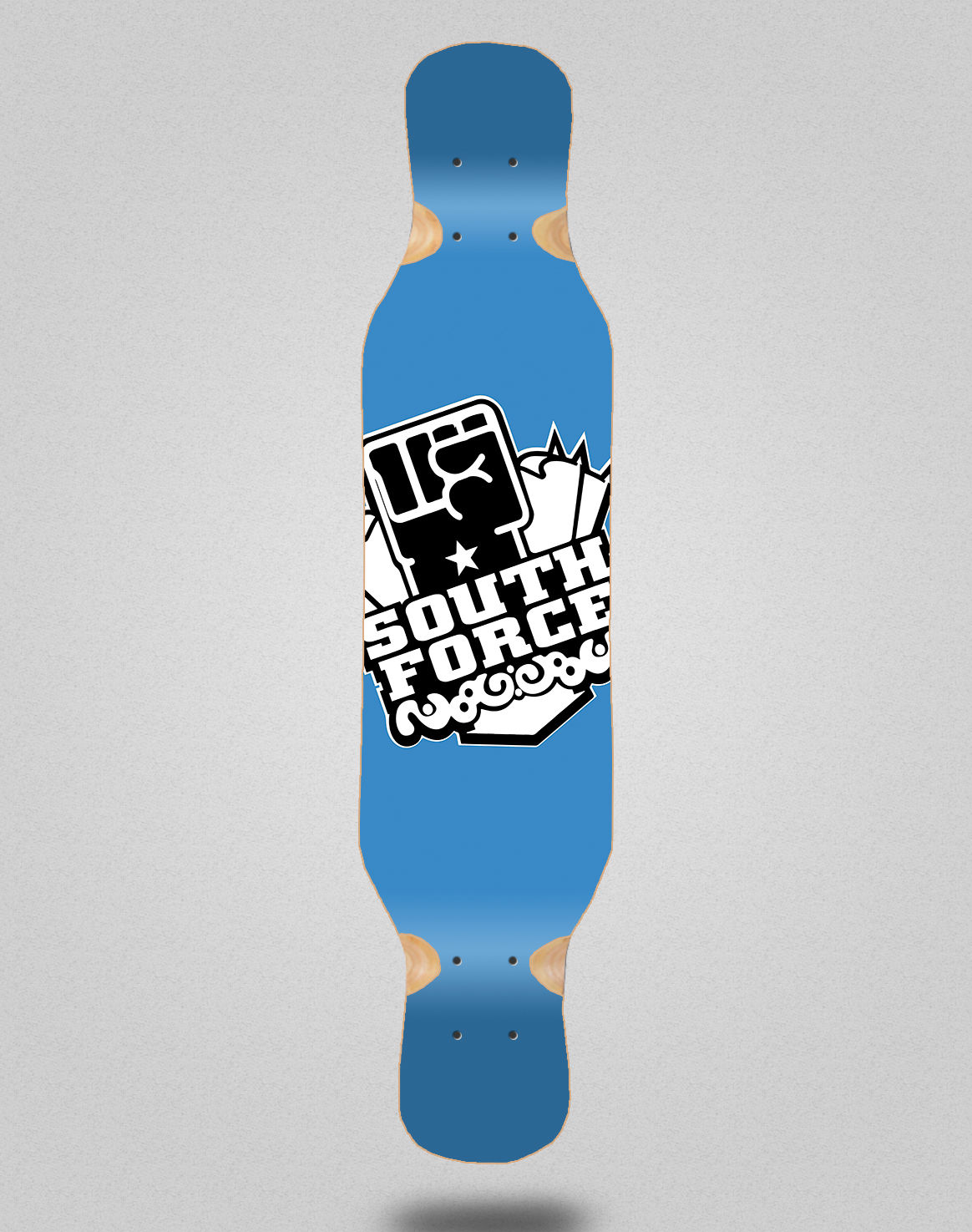 South force Logo blue longboard deck 46x10