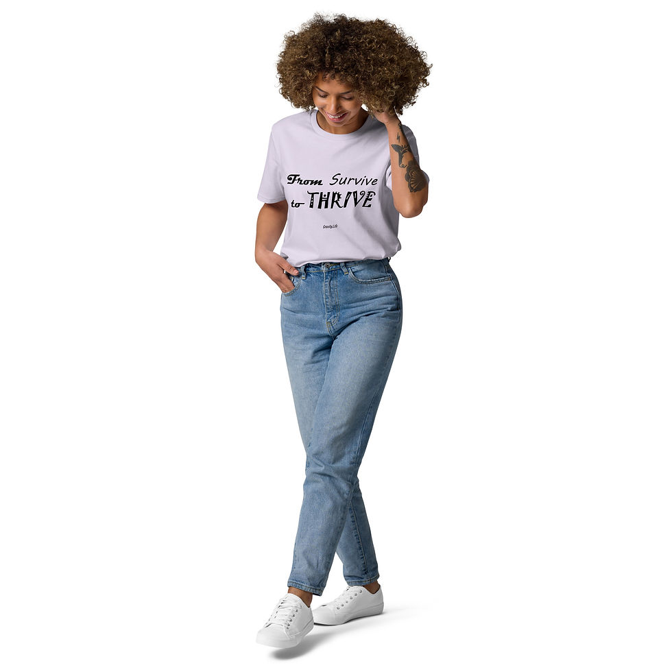 Thumbnail: "From Survive to Thrive" BP Unisex organic cotton t-shirt