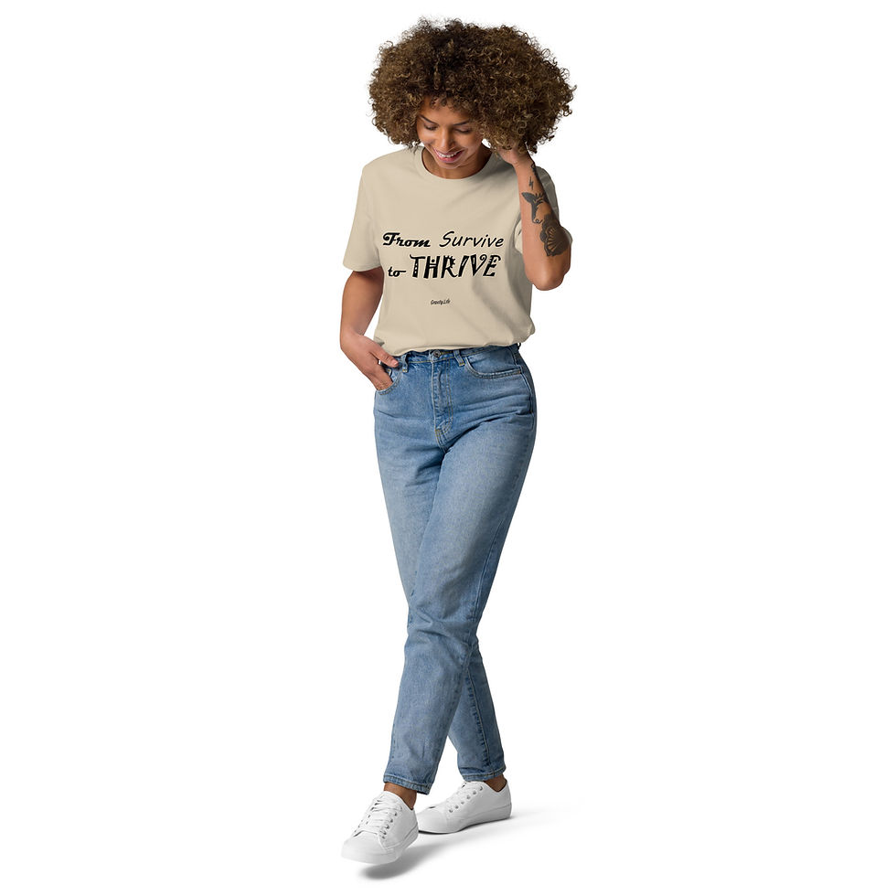 Thumbnail: "From Survive to Thrive" BP Unisex organic cotton t-shirt