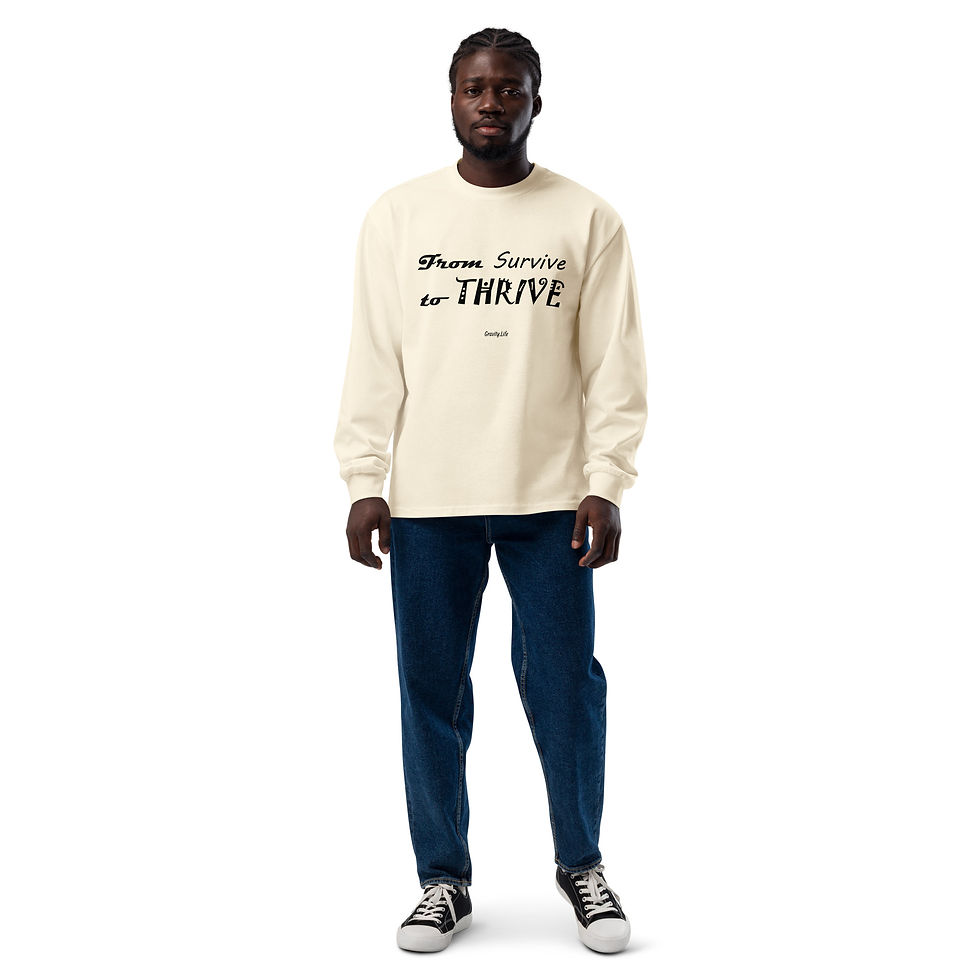 Thumbnail: "From Survive to Thrive" BP Premium heavyweight long sleeve shirt