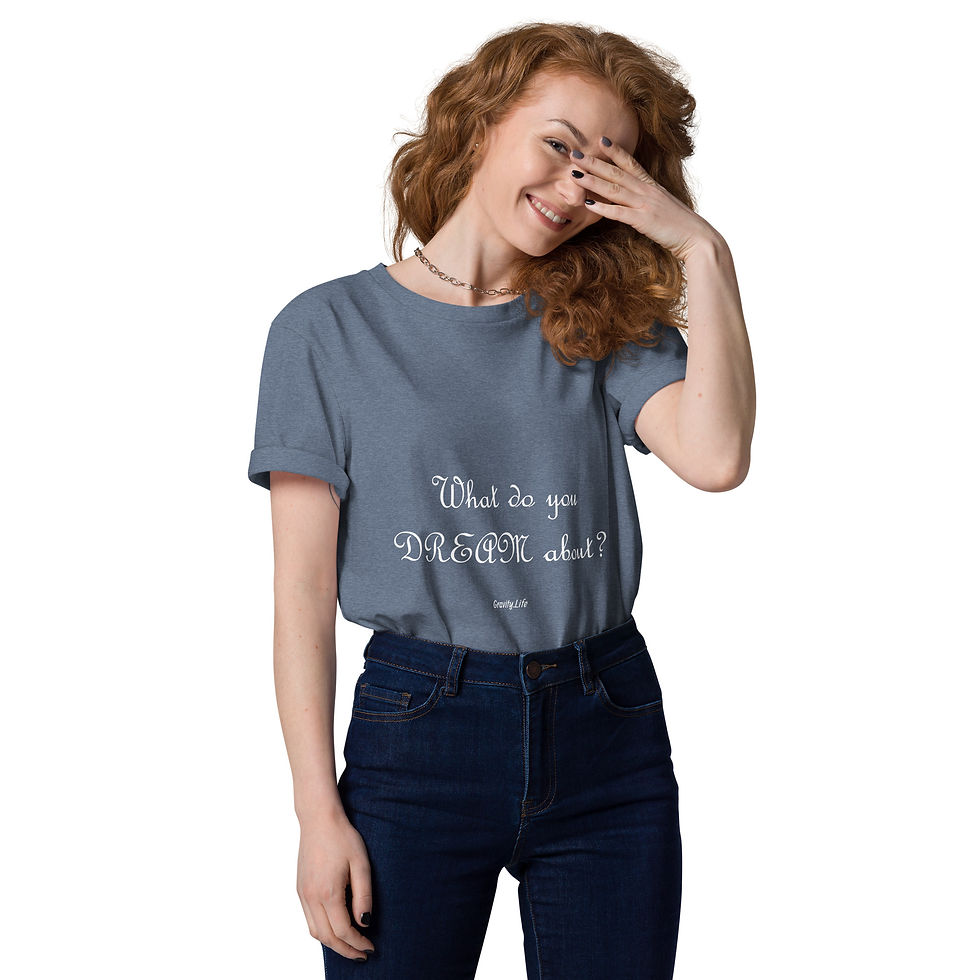Thumbnail: "What do you Dream About?" WP Unisex organic cotton t-shirt