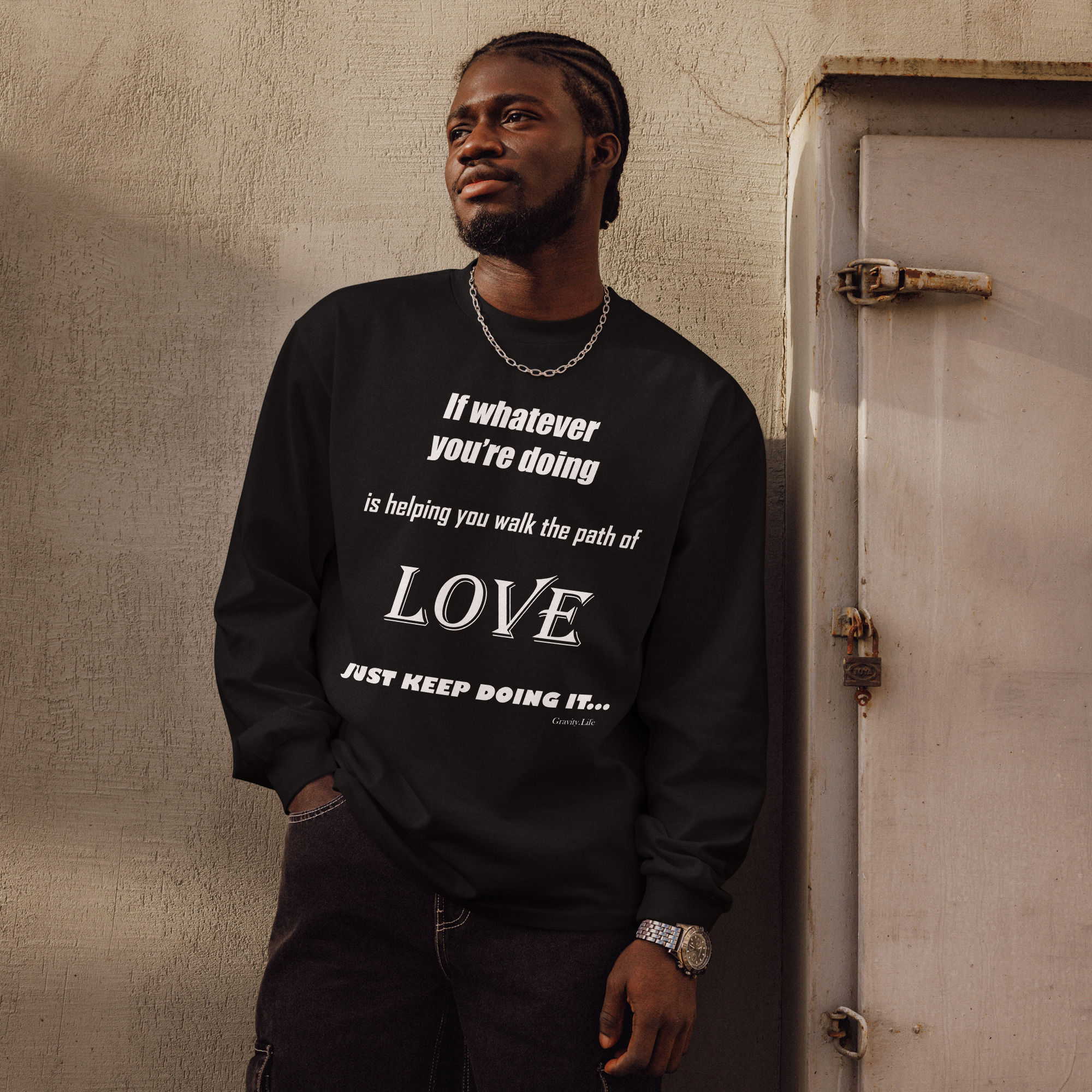 "Path of Love" WP Premium heavyweight long sleeve shirt