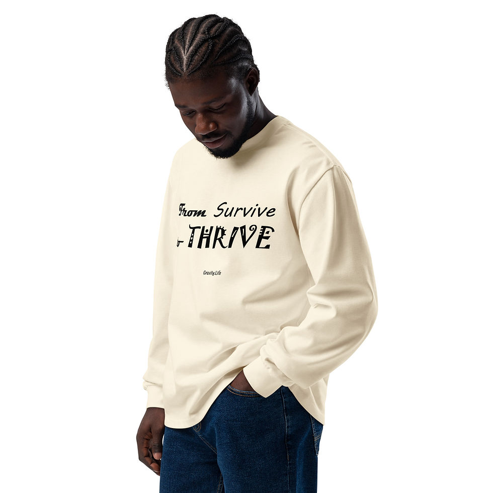 Thumbnail: "From Survive to Thrive" BP Premium heavyweight long sleeve shirt