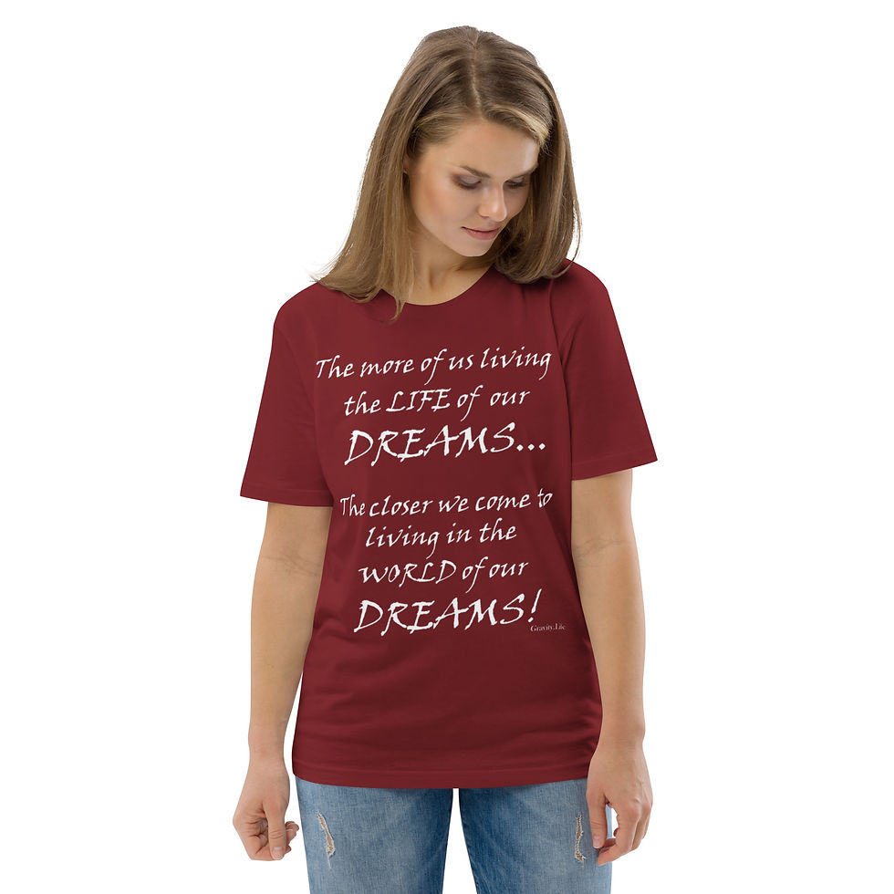 Thumbnail: "World of our Dreams" WP Unisex organic cotton t-shirt