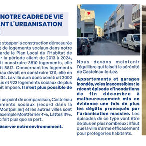 « Le paradis des promoteurs c’est terminé » : nous mettrons fin à la construction d’immeubles de logements et de logements sociaux à Castelnau. 