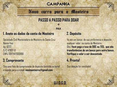 Campanha para a compra de um carro para o Mosteiro