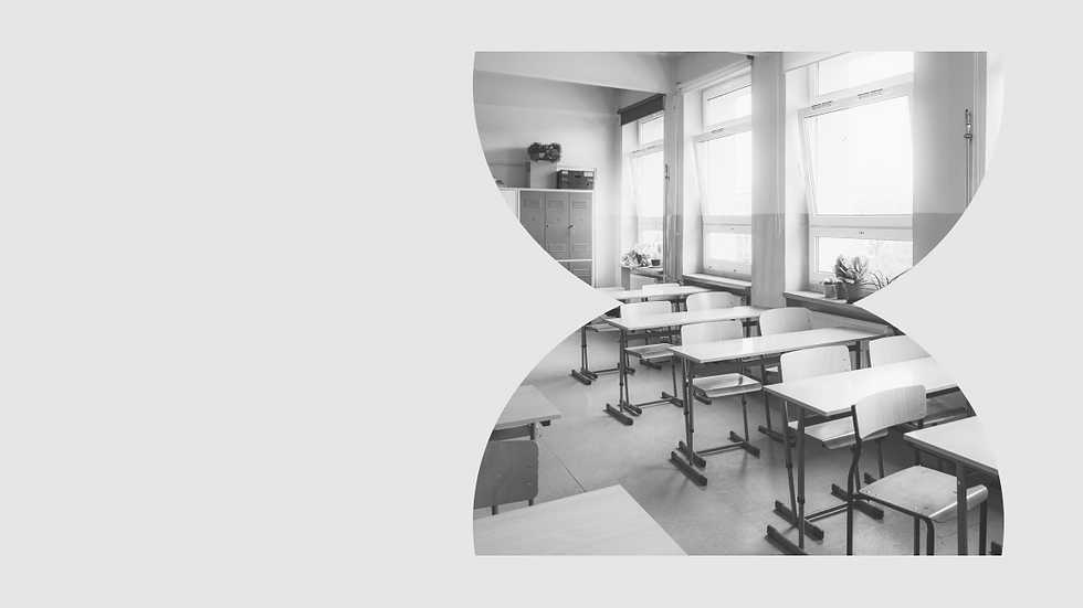 An empty school classroom