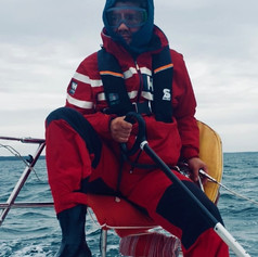 Ohne Skibrille war bei überkommender Gischt und Wellen wenig zu erkennen!