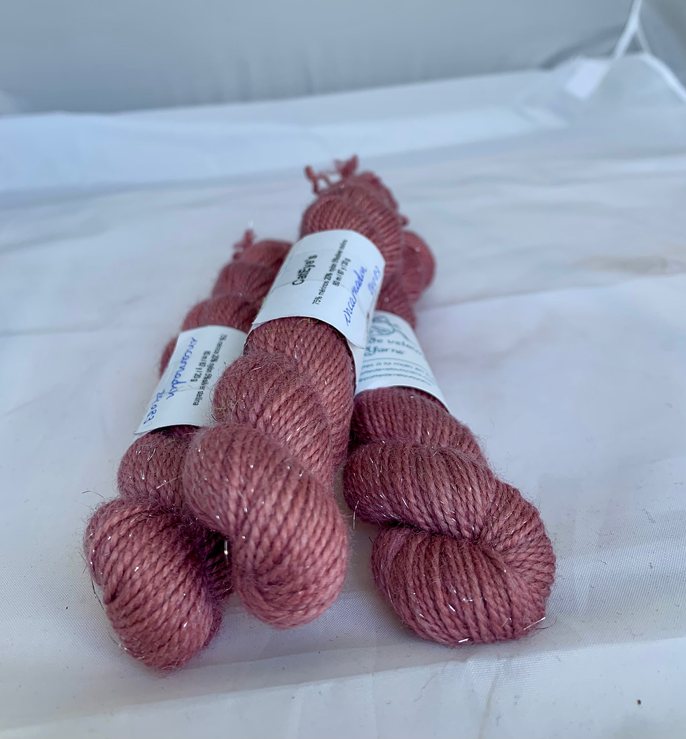 Miniature : CatEye's - 75% mérinos 20% nylon 5% silver stellina - minis 20 g
