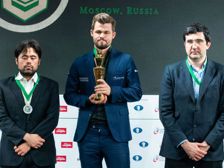 Magnus Carlsen conquista novamente a Tríplice Coroa do Xadrez Mundial!