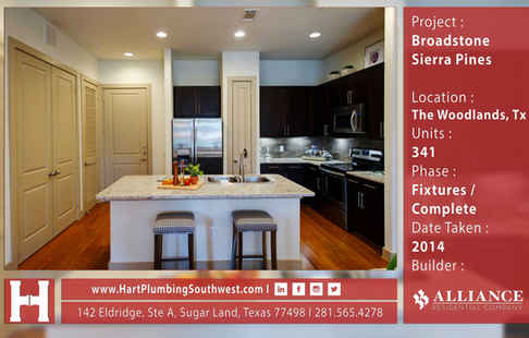 Woodlands Multifamily Plumbing Project : Broadstone Sierra Pines