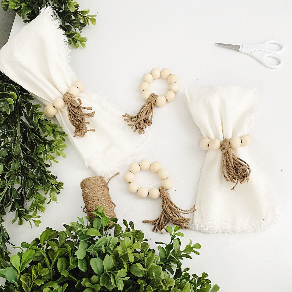 DIY Wooden Bead Napkin Rings