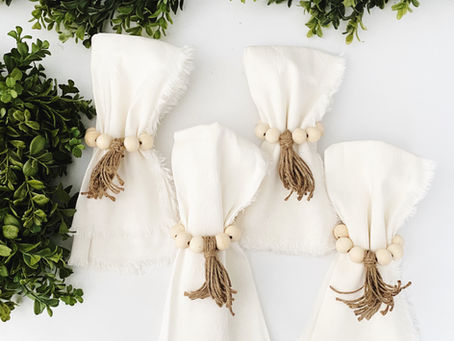 DIY Wooden Bead Napkin Rings