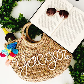 DIY Personalized Straw Beach Bag