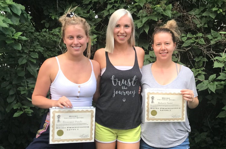 Samantha with former reiki students