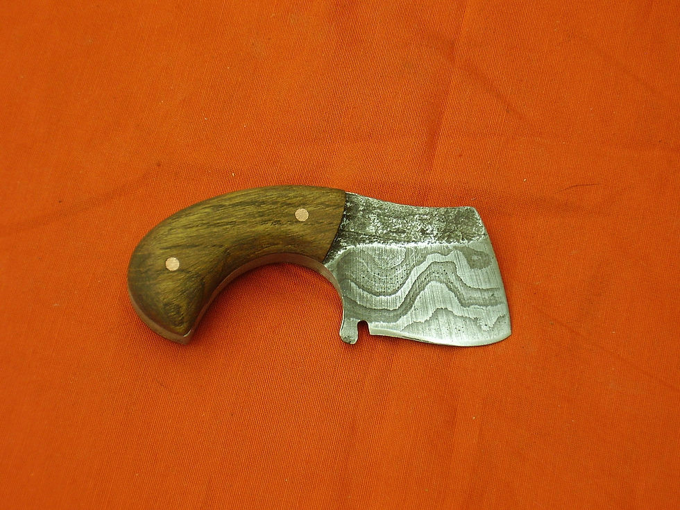 Thumbnail: Damascus bushcraft mini Knife