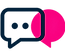 Overlapping Navy and Pink Chat Bubbles.png