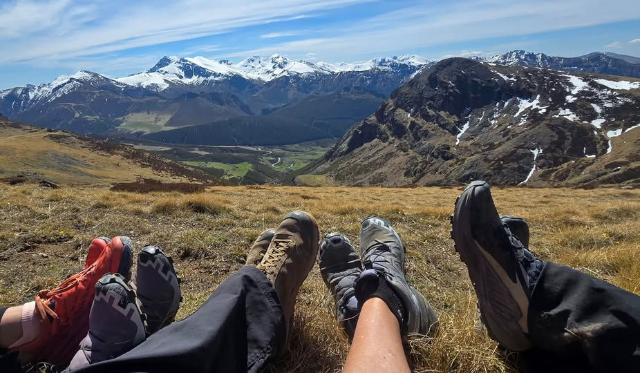 Eye-level view of a well-trodden hiking trail