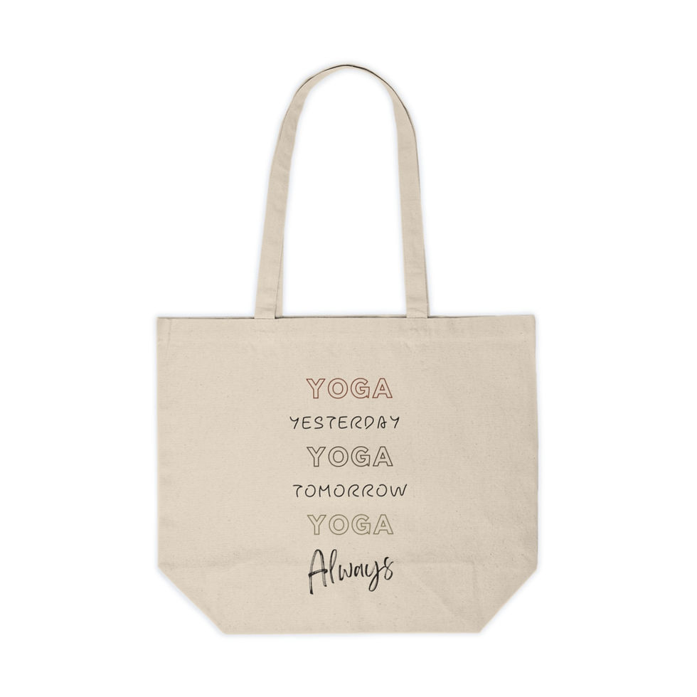 Yoga Always Large Canvas Tote Bag