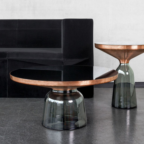 【高級家具】ベル コーヒーテーブル　BELL COFFEE TABLE Bell Coffee Table, Brass with clear varnish, Sapphire blue