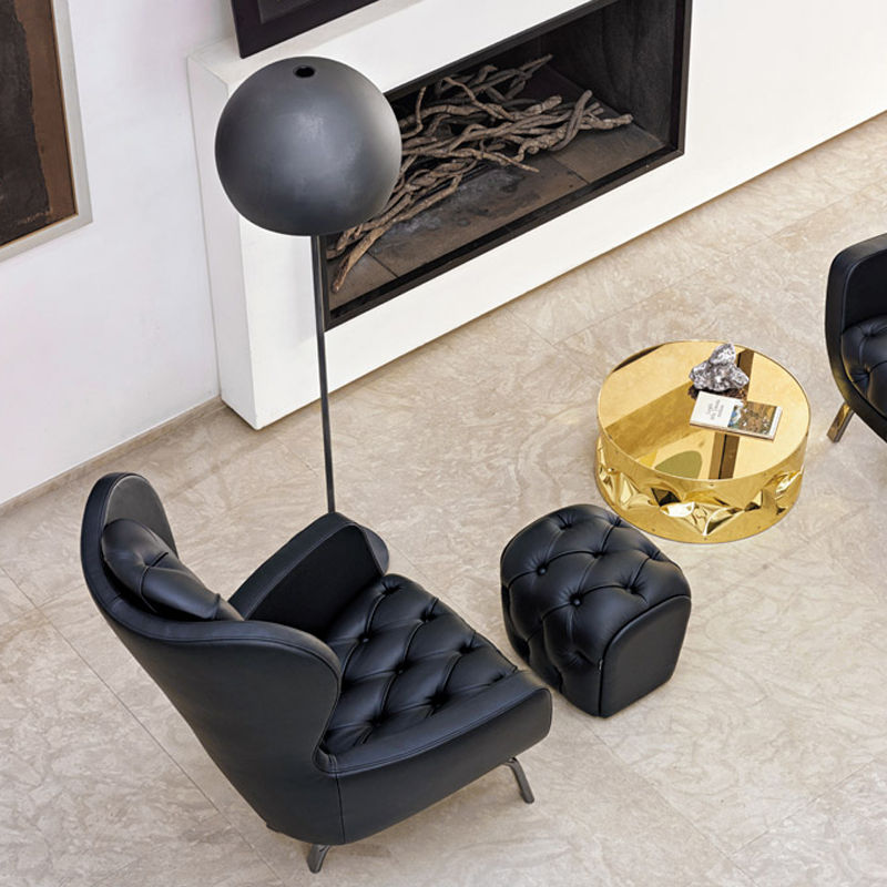 サムネイル： OPINION CIATTI "Guelfo" Leather Pouf