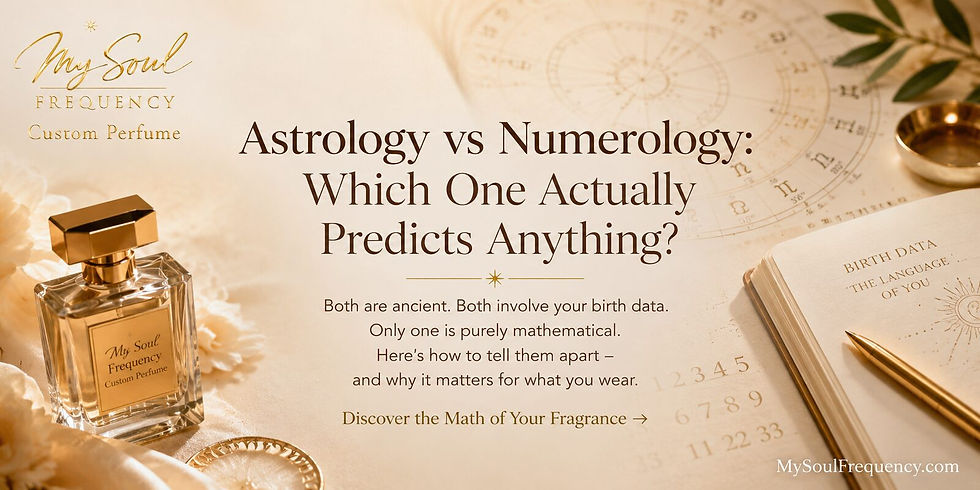 intersection of astrology and numerology with My Soul Frequency custom perfume
