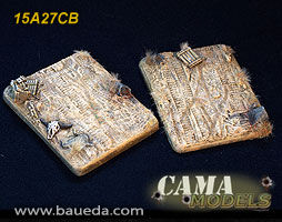 15mm Large Vehicle/Tank Scenic Bases x2