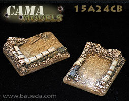 15mm Desert Heavy Artillery Scenic bases x2