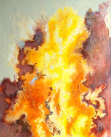 Yellowstone II tableau abstrait benedicte Grange Rogulski