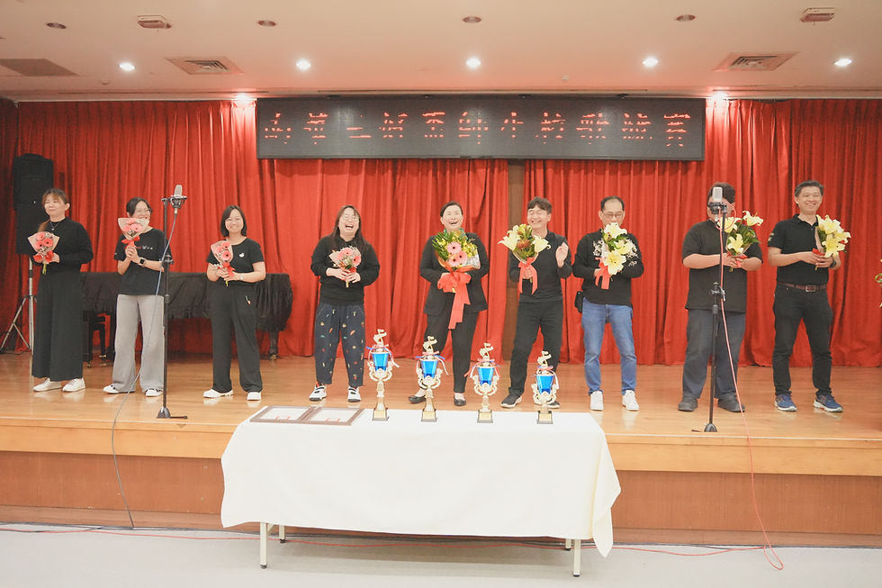 三好盃師生校歌競賽,師生引吭高歌,現場氛圍其樂融融!圖片出處_圖資處