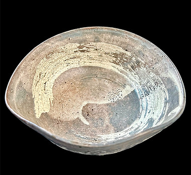 Buncheong Bowl with White Slip-brushed Design Joseon Dynasty