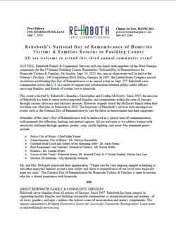 Rehoboth Press Release 0923