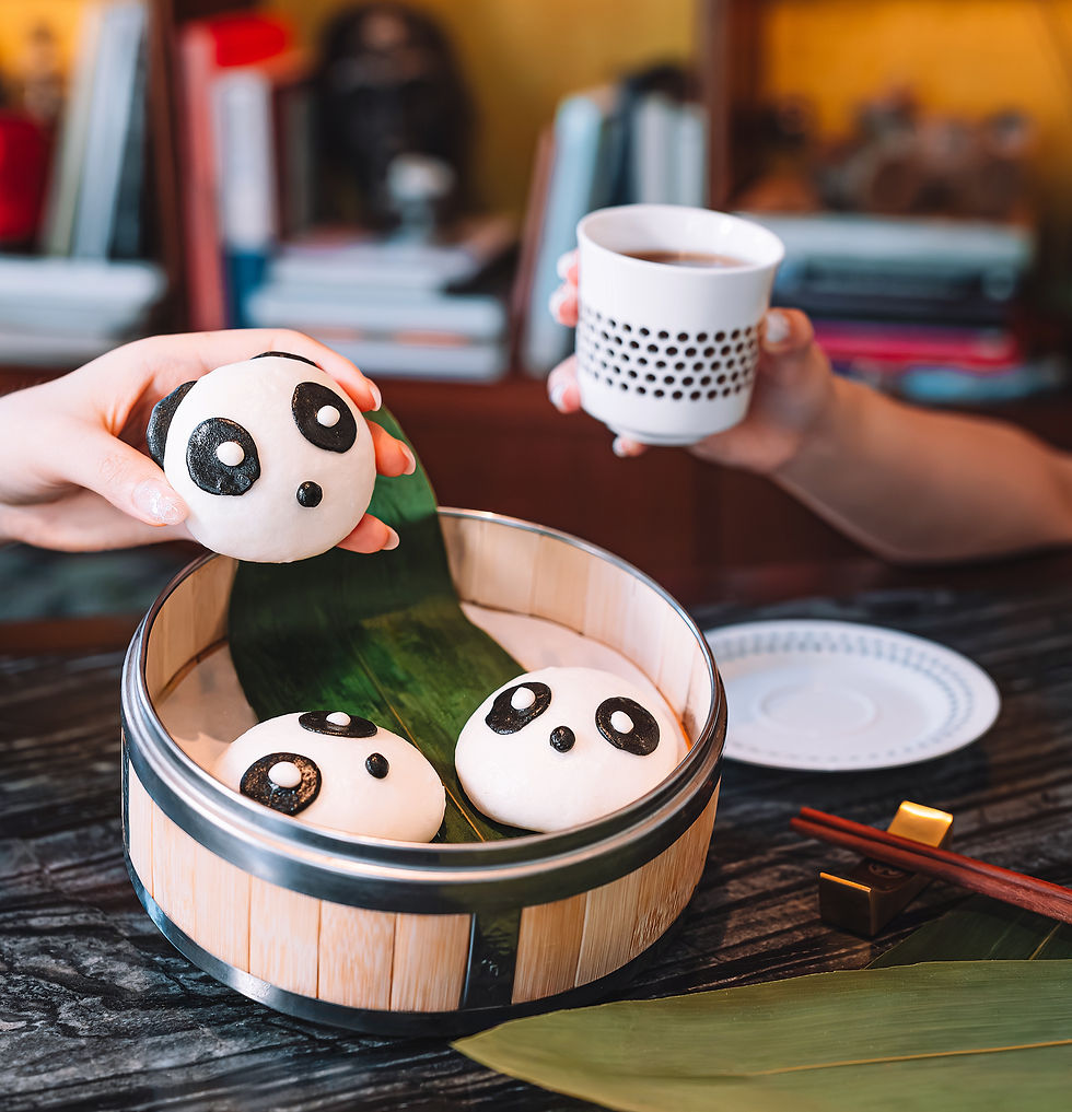 Lava Custard Bun in Panda Shape