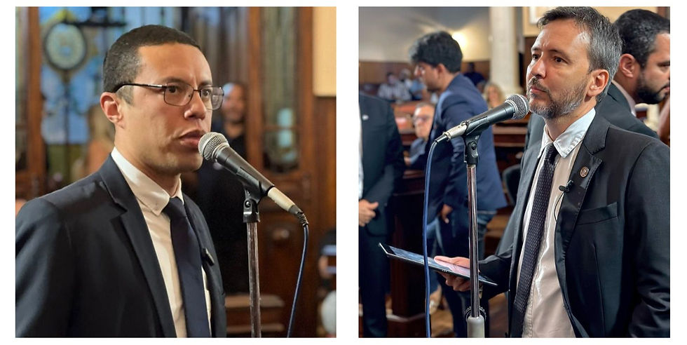 Vereadores Douglas Gomes e Daniel Marques, ambos do PL de Niterói