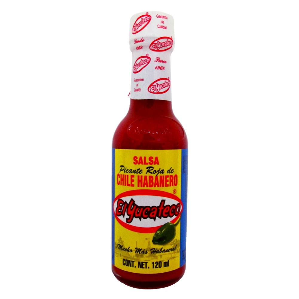 SALSA EL YUCATECO HABANERA ROJA 120ml 30pz